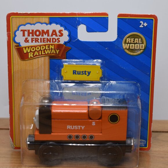 Rusty 5 - Learning Curve Thomas & Friends Wooden Railway Trains Engine Sealed - Picture 1 of 9